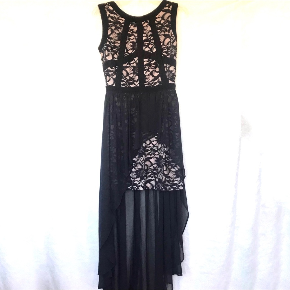 Morgan & Co. overlay high low dress - Picture 2 of 13